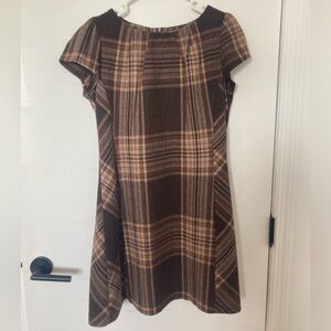 Faux wool, plaid mini dress